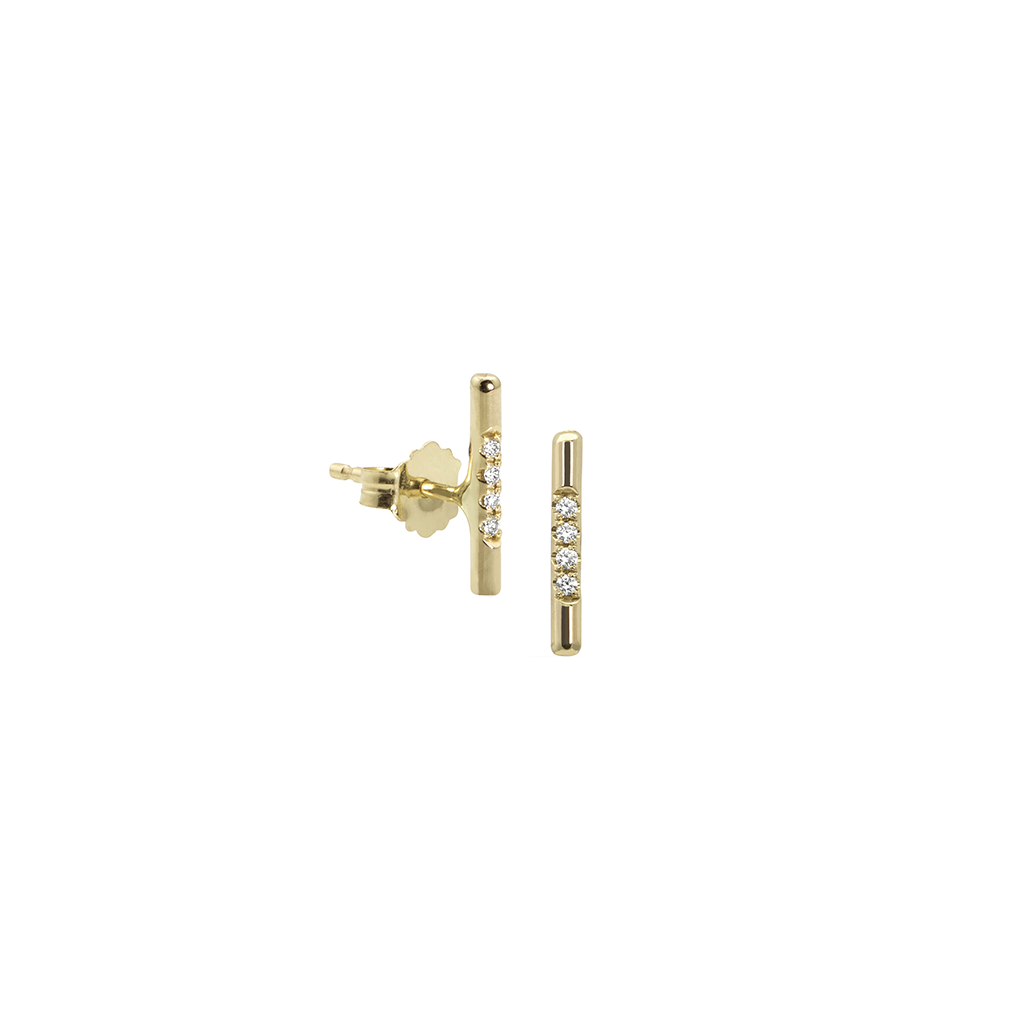 PAVÉ LINEA STUD, WHITE DIAMOND